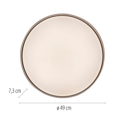 Schöner Wohnen 14595-39 - LED dimmelhető mennyezeti lámpa TAVOLI LED/34W/230V 2700-6500K Ø 49 cm szürke + távirányító
