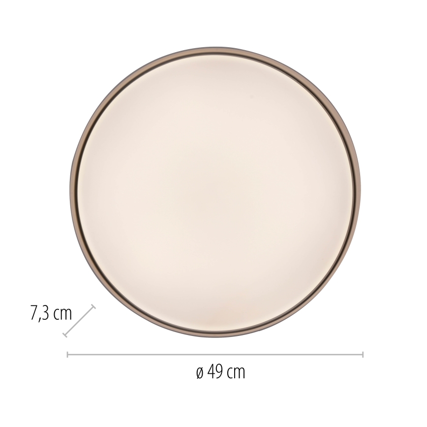 Schöner Wohnen 14595-39 - LED dimmelhető mennyezeti lámpa TAVOLI LED/34W/230V 2700-6500K Ø 49 cm szürke + távirányító