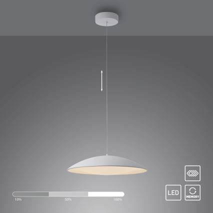 Schöner Wohnen 14607-16 - LED fényerőszabályozható zsinóros függeszték LENTE LED/23W/230V átm. 50 cm fehér