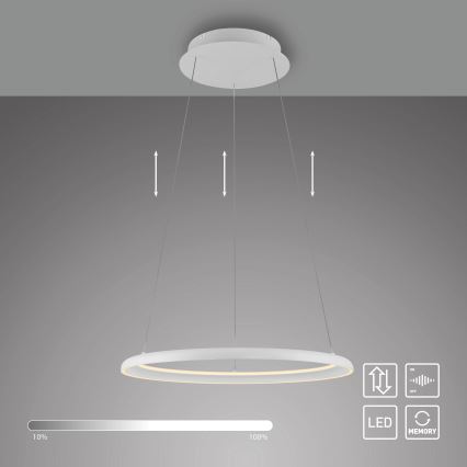 Schöner Wohnen 15570-16 - QUILLO LED kábeles függőlámpa, fényerőszabályozható, 36W/230V, Ø 60 cm, fehér