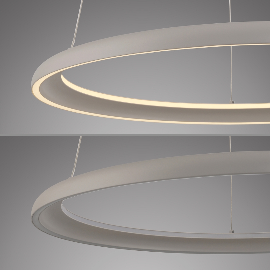 Schöner Wohnen 15570-39 - QUILLO LED dimmelhető kábeles függeszték LED/36W/230V, Ø 60 cm, szürke