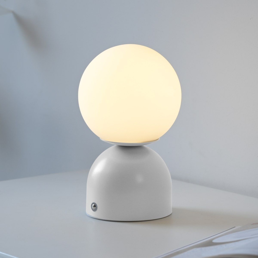 Schöner Wohnen 19218-16 - LED fényerőszabályozható érintéses tölthető asztali lámpa RUDI LED/1,2W/5V 3000-6000K 1200 mAh fehér