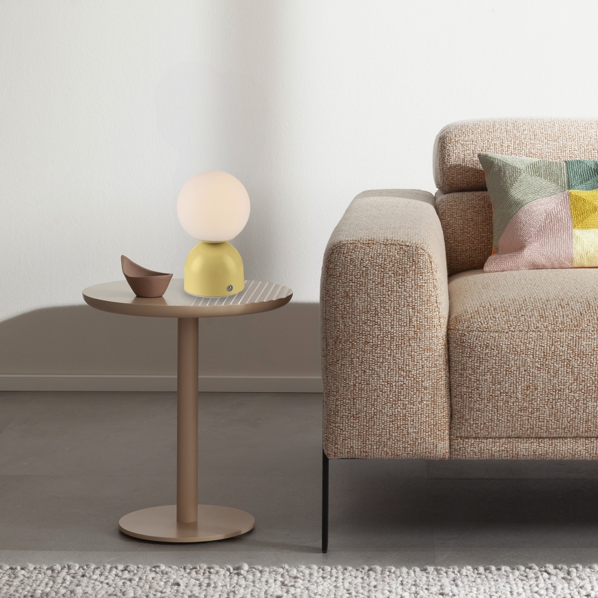 Schöner Wohnen 19218-81 - LED, fényerőszabályozható érintésvezérelt újratölthető asztali lámpa RUDI LED/1,2W/5V 3000-6000K 1200 mAh sárga