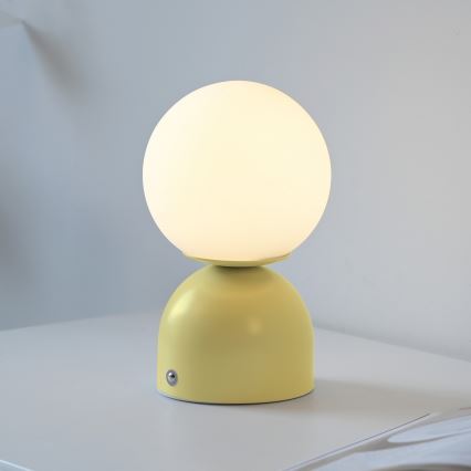 Schöner Wohnen 19218-81 - LED, fényerőszabályozható érintésvezérelt újratölthető asztali lámpa RUDI LED/1,2W/5V 3000-6000K 1200 mAh sárga