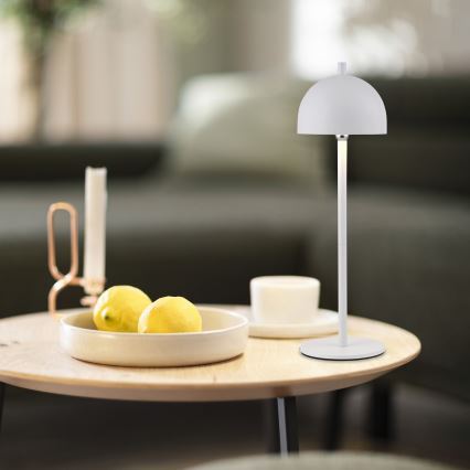 Schöner Wohnen 19244-16 - LED fényerőszabályozható érintővezérlésű tölthető kültéri asztali lámpa BELLIS LED/2,5W/5V 2600 mAh IP54 fehér