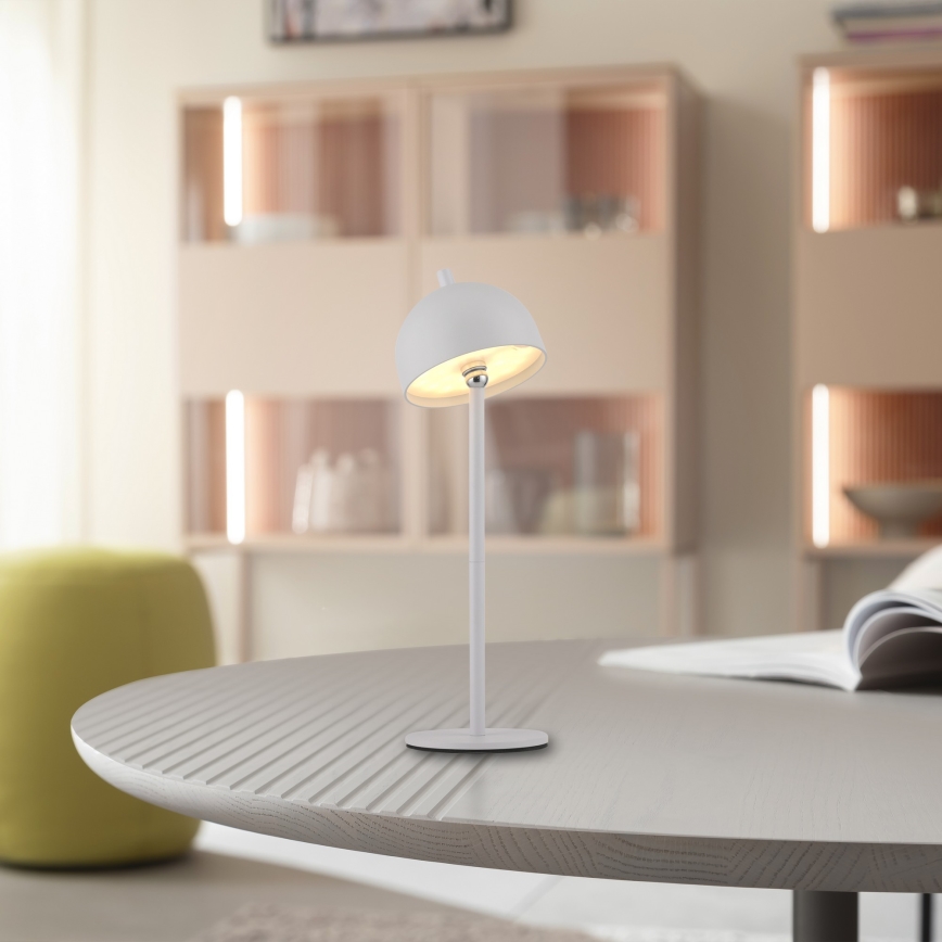 Schöner Wohnen 19244-16 - LED fényerőszabályozható érintővezérlésű tölthető kültéri asztali lámpa BELLIS LED/2,5W/5V 2600 mAh IP54 fehér