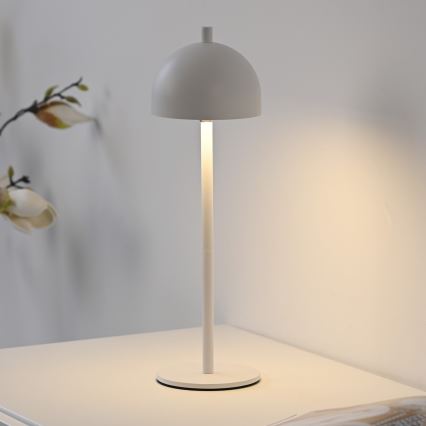 Schöner Wohnen 19244-16 - LED fényerőszabályozható érintővezérlésű tölthető kültéri asztali lámpa BELLIS LED/2,5W/5V 2600 mAh IP54 fehér