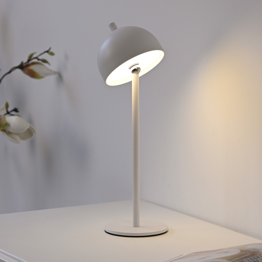 Schöner Wohnen 19244-16 - LED fényerőszabályozható érintővezérlésű tölthető kültéri asztali lámpa BELLIS LED/2,5W/5V 2600 mAh IP54 fehér
