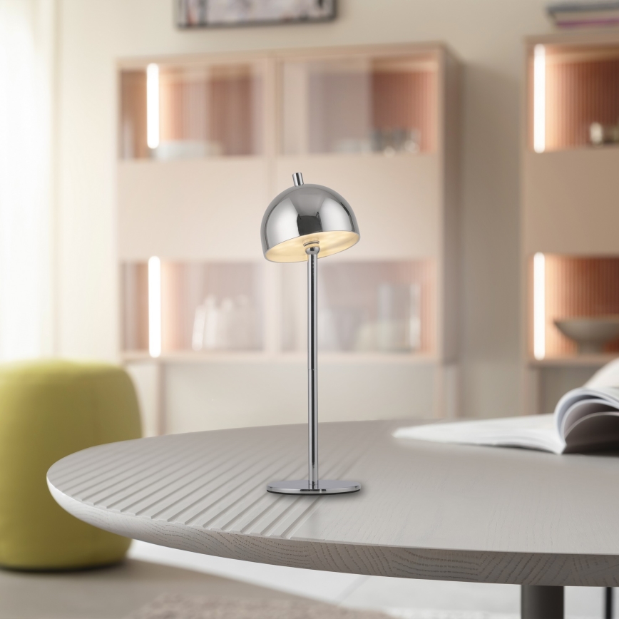 Schöner Wohnen 19244-17 - LED, dimmelhető, érintésvezérlésű, újratölthető kültéri asztali lámpa BELLIS LED/2,5W/5V 2600 mAh IP54 fényes króm