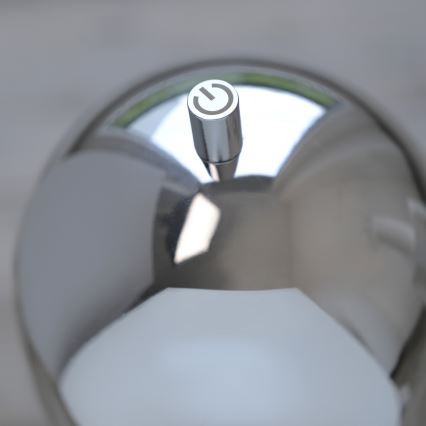Schöner Wohnen 19245-17 - LED fényerőszabályozható érintésvezérlésű, újratölthető kültéri állólámpa BELLIS LED/2,5W/5V 2600 mAh IP54 fényes króm