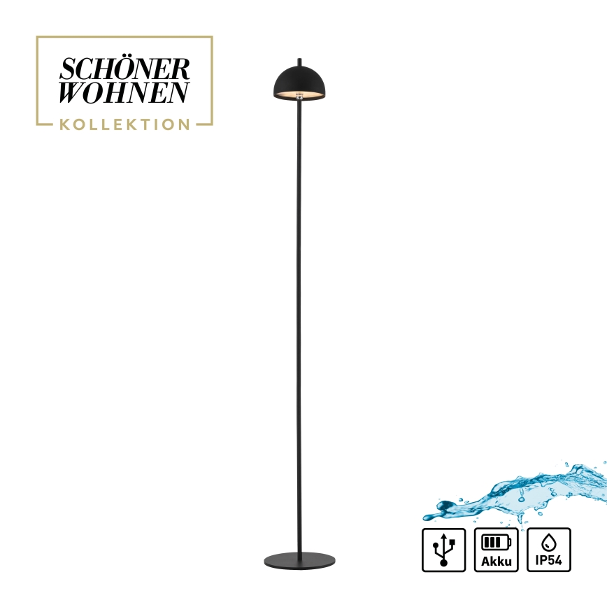 Schöner Wohnen 19245-18 - LED dimmelhető érintésvezérlésű tölthető kültéri állólámpa BELLIS LED/2,5W/5V 2600 mAh IP54 fekete