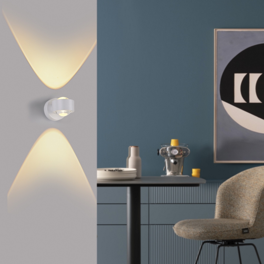 Schöner Wohnen 19331-16 - LED fali lámpatest CHIA 2xLED/2W/230V fehér