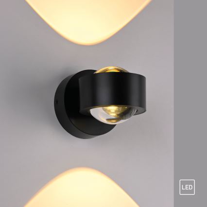 Schöner Wohnen 19331-18 - LED fali lámpatest CHIA 2xLED/2W/230V fekete