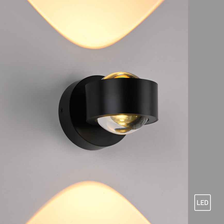 Schöner Wohnen 19331-18 - LED fali lámpatest CHIA 2xLED/2W/230V fekete