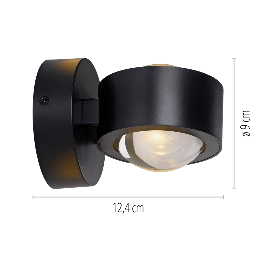 Schöner Wohnen 19331-18 - LED fali lámpatest CHIA 2xLED/2W/230V fekete