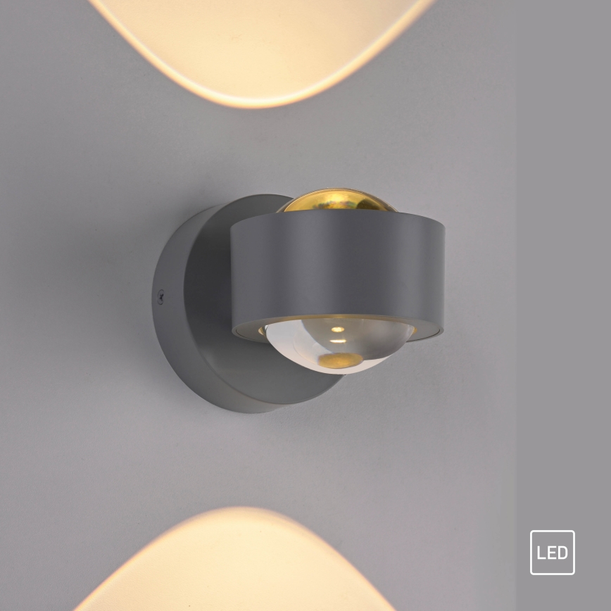 Schöner Wohnen 19331-21 - LED fali lámpa CHIA 2xLED/2W/230V antracit