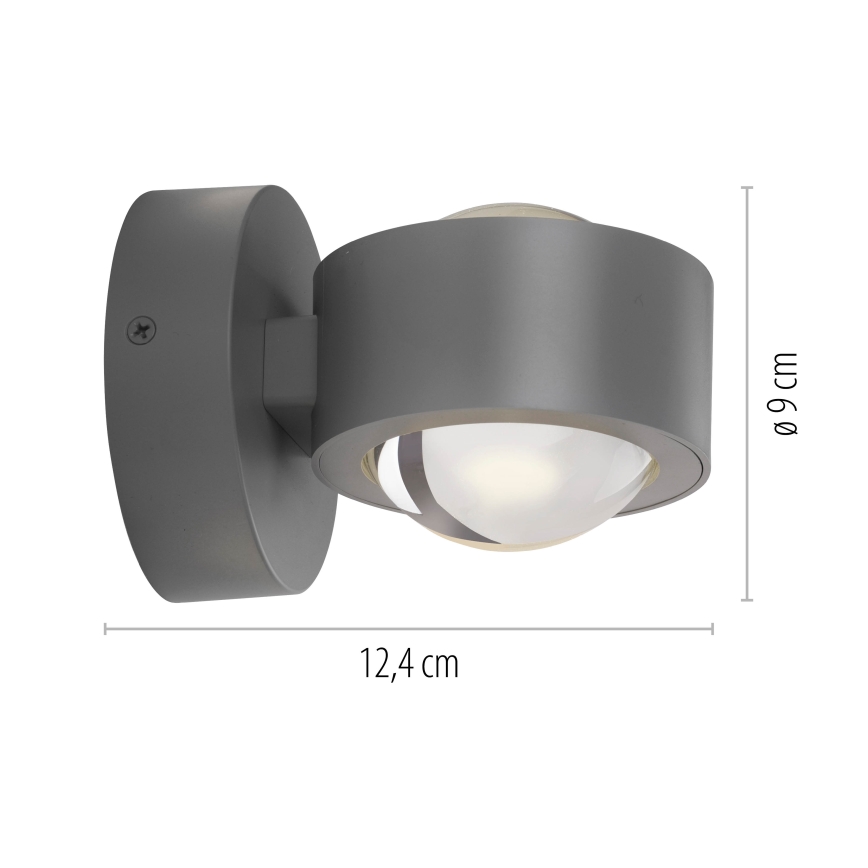 Schöner Wohnen 19331-21 - LED fali lámpa CHIA 2xLED/2W/230V antracit