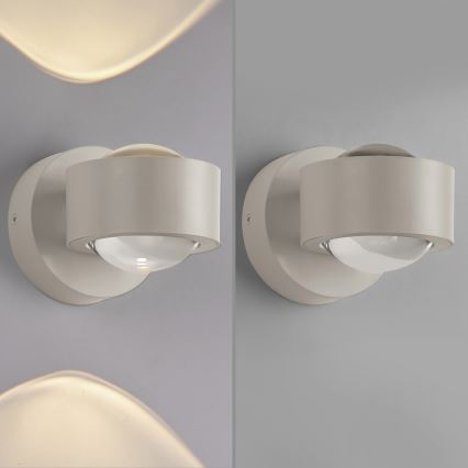 Schöner Wohnen 19331-39 - LED fali lámpa CHIA 2xLED/2W/230V szürke