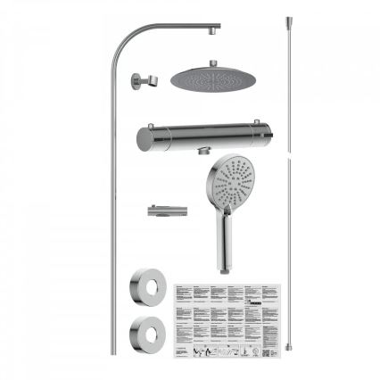 Schütte 60046 - Termosztátos zuhanyszett MADURA FRESH fényes króm