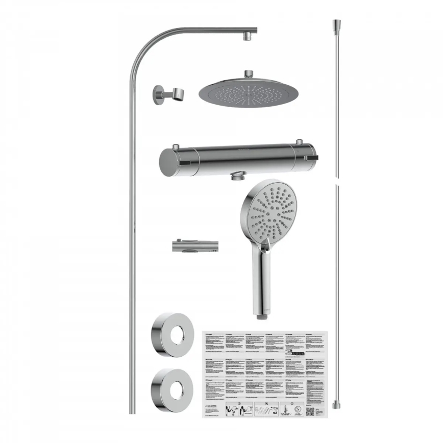Schütte 60046 - Termosztátos zuhanyszett MADURA FRESH fényes króm