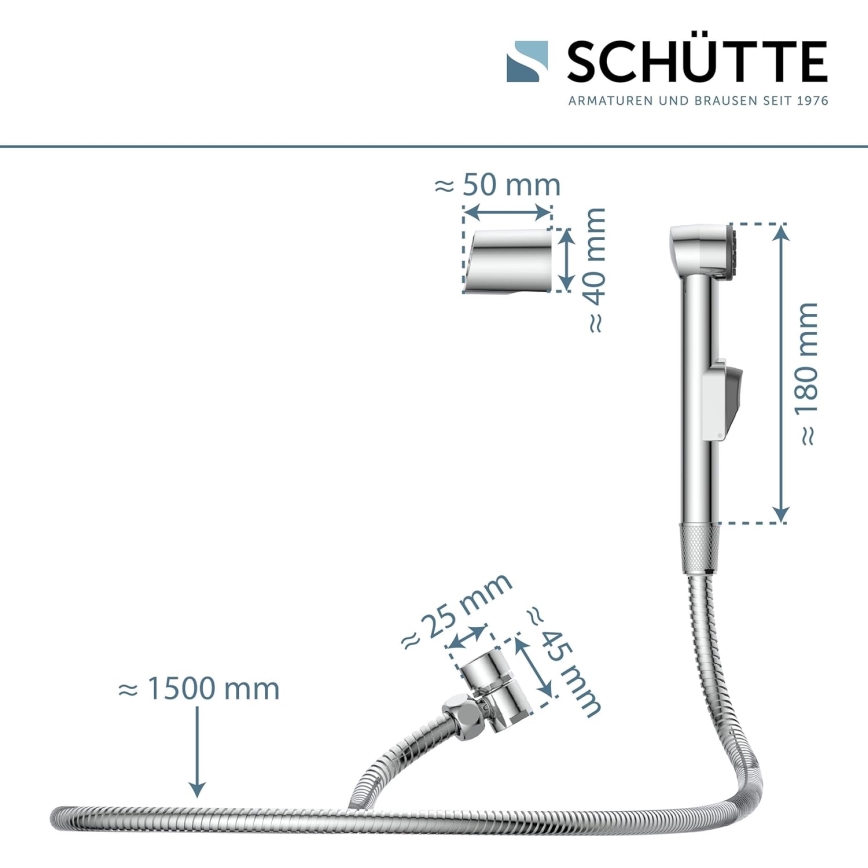 Schütte 78016 - Kézizuhany mosdóhoz, fényes króm