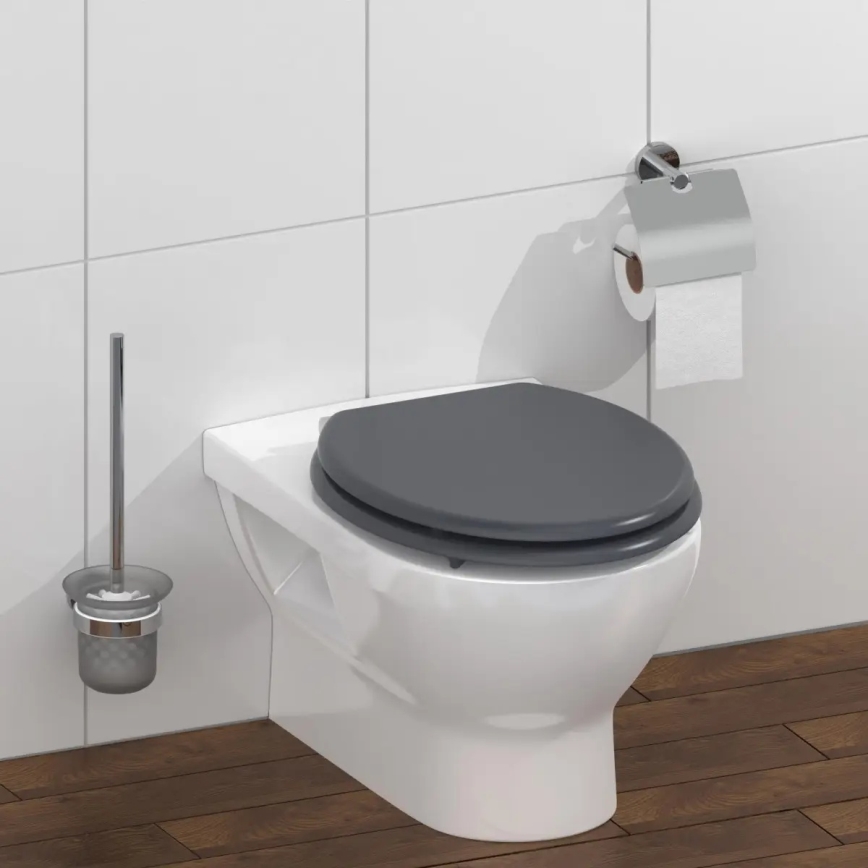Schütte 80104 - SPIRIT antracit WC-ülőke, SoftClose, MDF fa