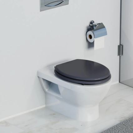 Schütte 80104 - SPIRIT antracit WC-ülőke, SoftClose, MDF fa