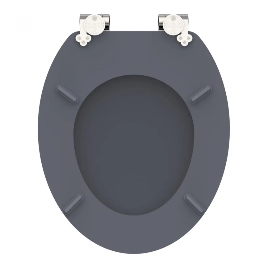 Schütte 80104 - SPIRIT antracit WC-ülőke, SoftClose, MDF fa