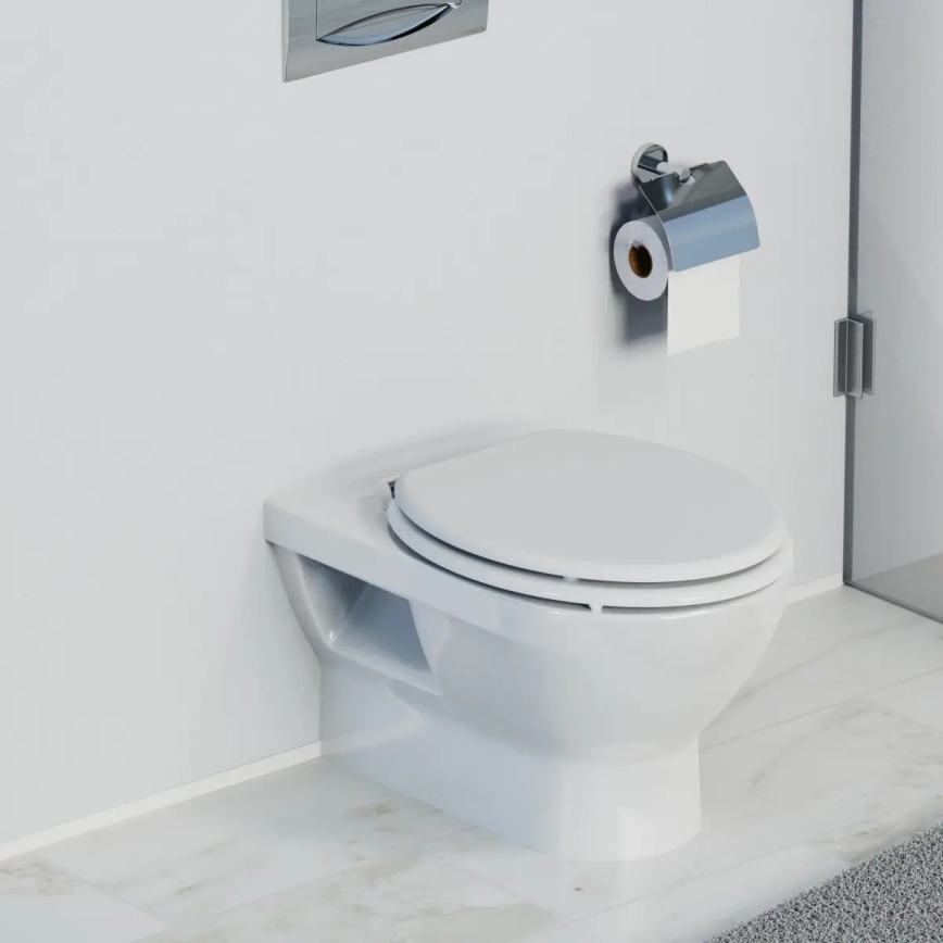 Schütte 84100-A - Fehér SoftClose WC-ülőke, MDF-ből készült