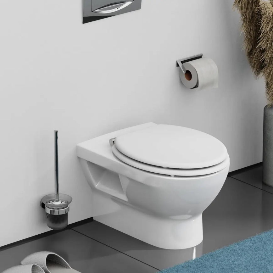 Schütte 84100-A - Fehér SoftClose WC-ülőke, MDF-ből készült