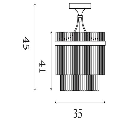 Searchlight - LARA felületre szerelhető csillár 3xE14/60W/230V