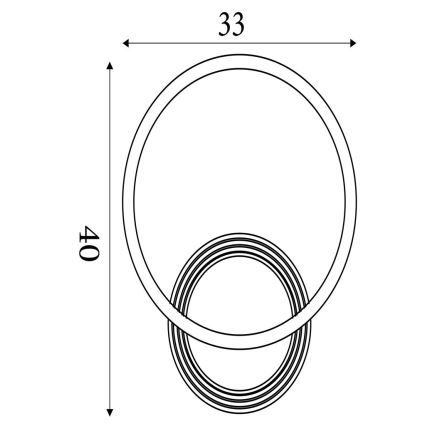 Searchlight - LED dimmelhető mennyezeti lámpatest CONTOUR LED/24W/230V 3000K
