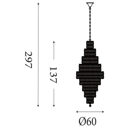 Searchlight - EMPIRE láncos csillár 13xE14/60W/230V