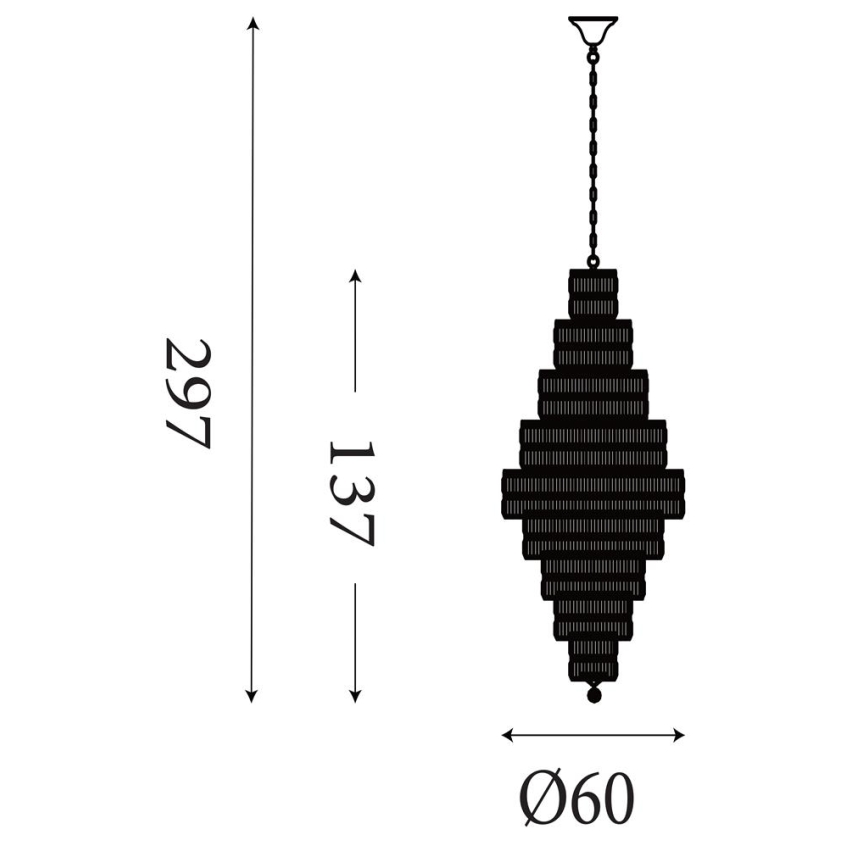 Searchlight - EMPIRE láncos csillár 13xE14/60W/230V
