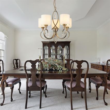 Searchlight - Csillár láncon ALBERTO 5xE14/60W/230V