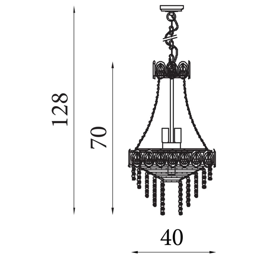 Searchlight - Láncos csillár LOUIS PHILLIPE 6xE14/60W/230V