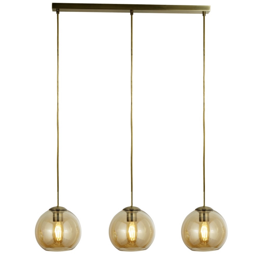 Searchlight - Csillár zsinóron PENDANT 3xE27/40W/230V arany