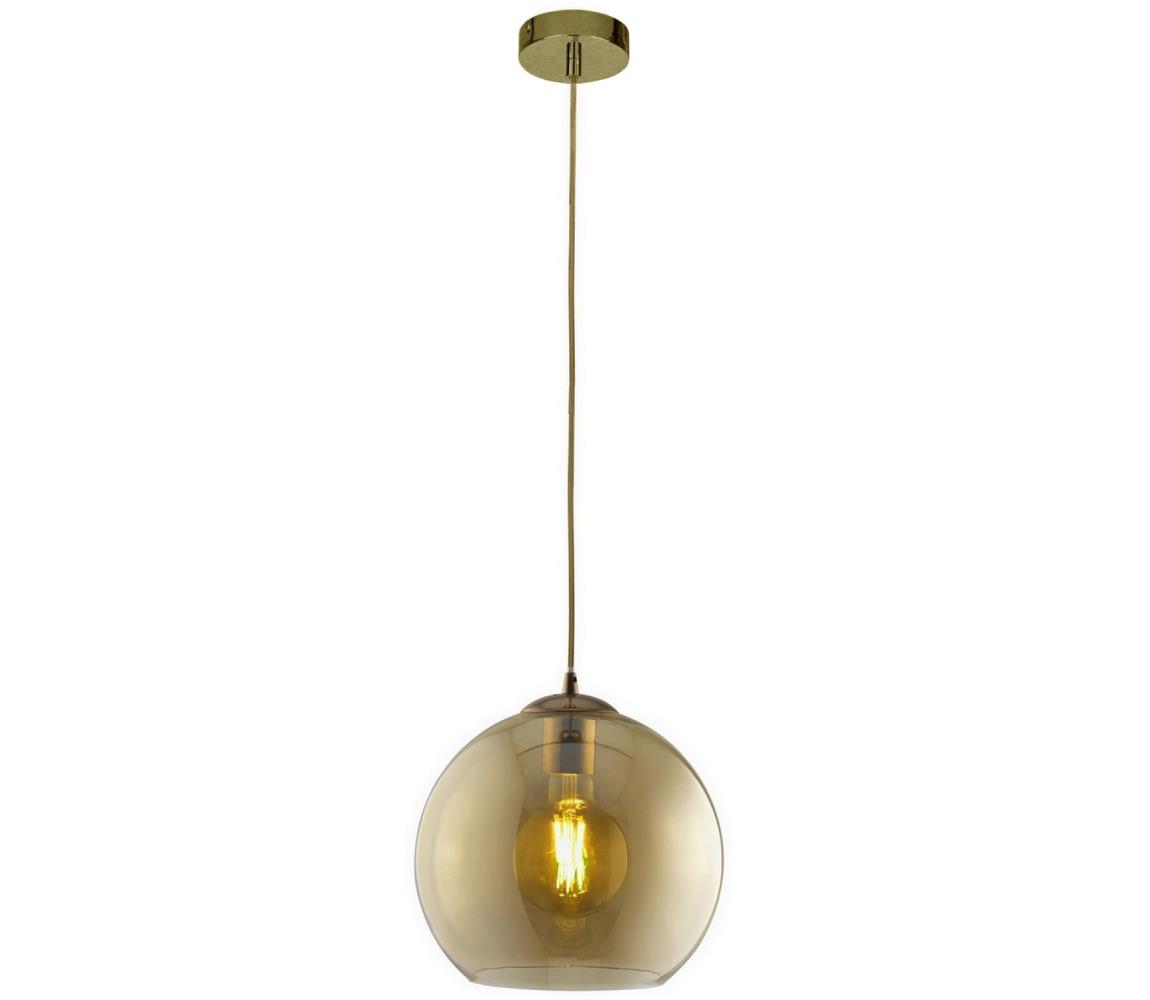 Függő lámpa Balls borostyán üveggömbbel 30 cm