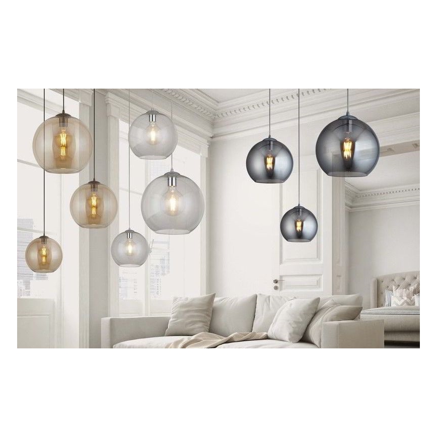 Searchlight - Csillár zsinóron BALL 1xE27/60W/230V barna