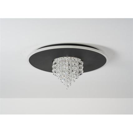 Searchlight - LED Dimmelhető mennyezeti lámpa DELUGE LED/20W/230V, átm. 31,5 cm, fekete