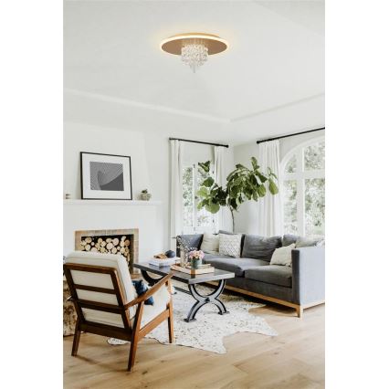 Searchlight - LED Fényerőszabályozható mennyezeti lámpa DELUGE LED/20W/230V átm. 31,5 cm arany
