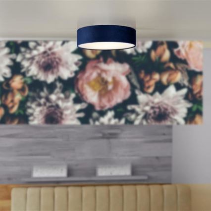 Searchlight - Mennyezeti lámpa DRUM PLEAT 2xE27/15W/230V kék