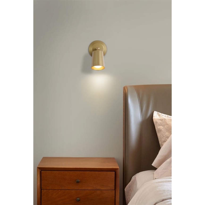 Searchlight - LED Fényerőszabályozható, újratölthető fali lámpa CONE LED/1,5W/5V, aranyszínű