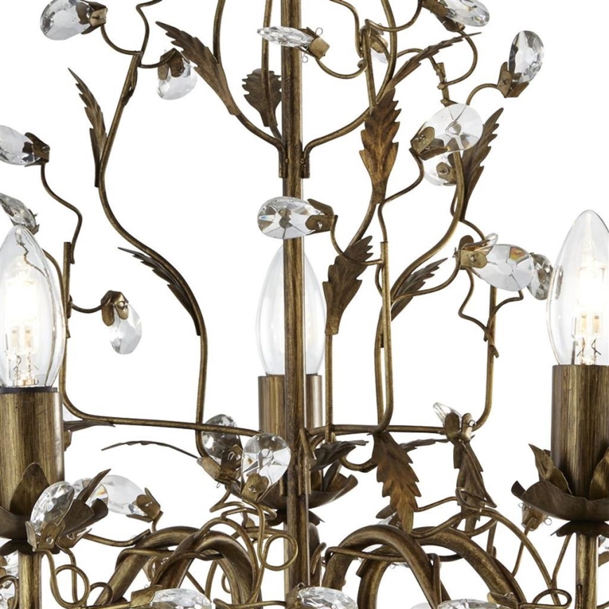 Searchlight 2495-5BR - Kristály csillár ALMANDITE 5x14/40W/230V