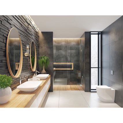 Searchlight - Fürdőszobai fali lámpa SCOPE 1xG9/7W/230V IP44 réz