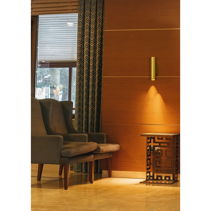 Searchlight - BEACON fali lámpatest 2xGU10/10W/230V aranyszínű