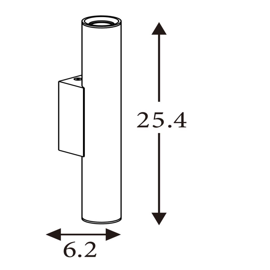 Searchlight - BEACON fali lámpatest 2xGU10/10W/230V aranyszínű