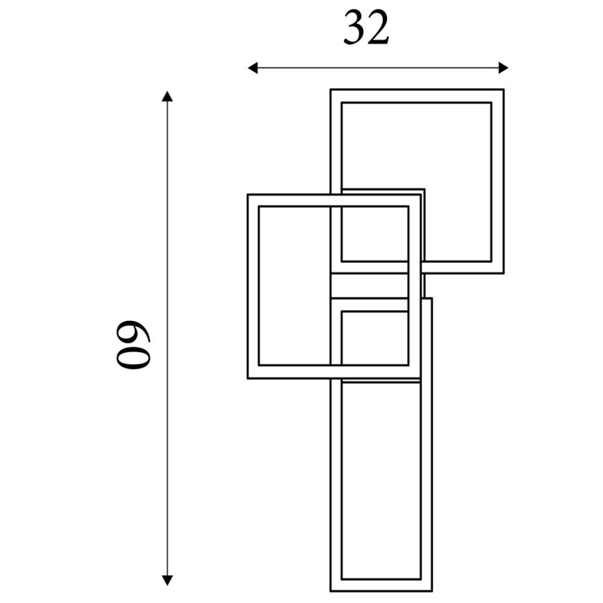 Searchlight - LED dimmelhető mennyezeti lámpatest WALL ART II LED/30W/230V 32x60 cm