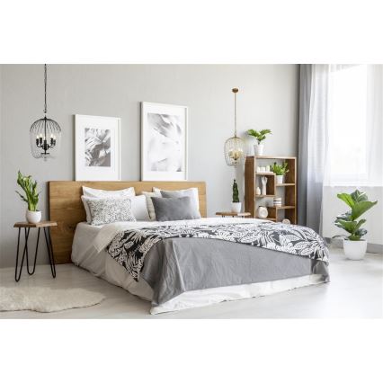 Searchlight - Csillár láncon SHOWER 5xE14/60W/230V fekete