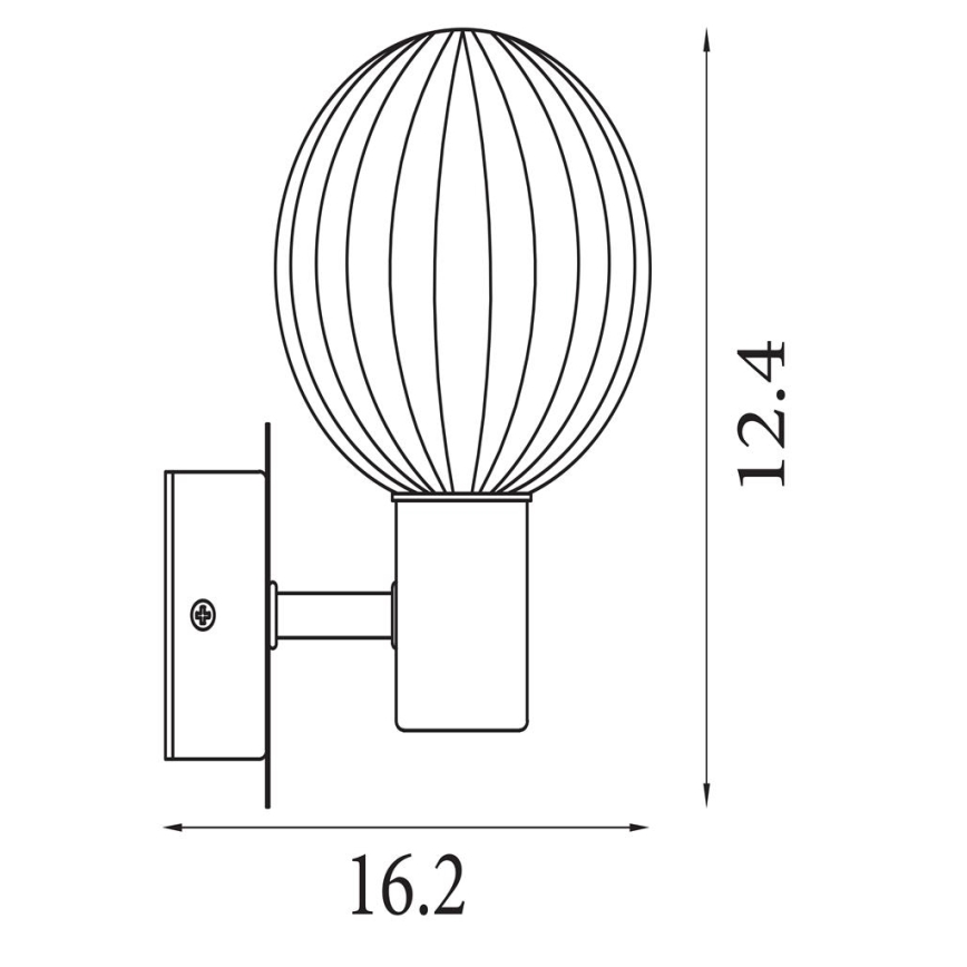Searchlight - LUMINSPHERE fali lámpatest 1xG9/7W/230V fekete